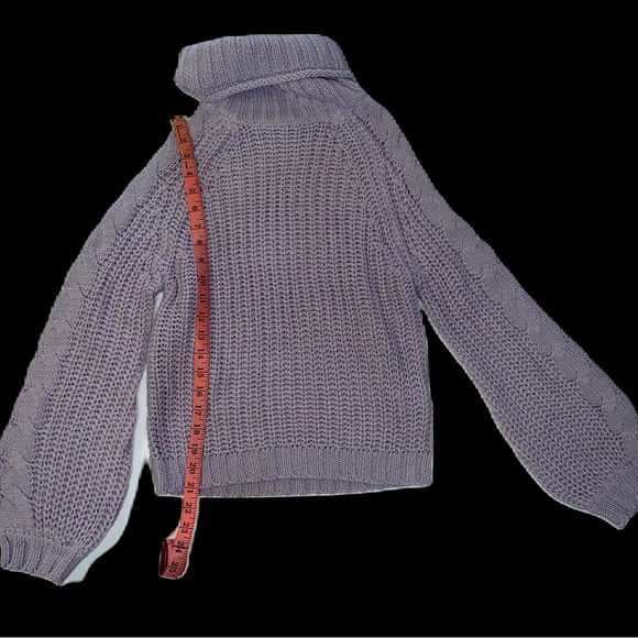 Derek Heart Lavender Cowl Neck Cable Knit Sweater Women’s Size M NWOT - Picture 14 of 14